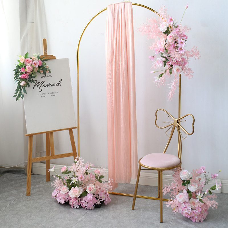 Pink Flower Arch with Kit Simulation Flower Archives Wedding Area Archives Archives Flower Frame Bouquet