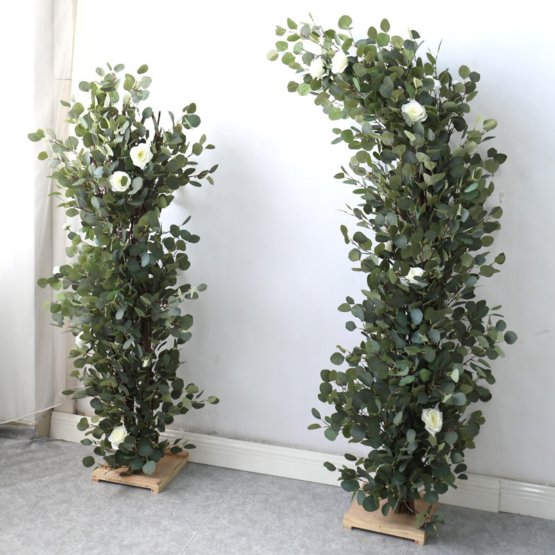 Wedding semi-circle door curved arch simulation flower branch decoration photography flower door decoration can be customized color