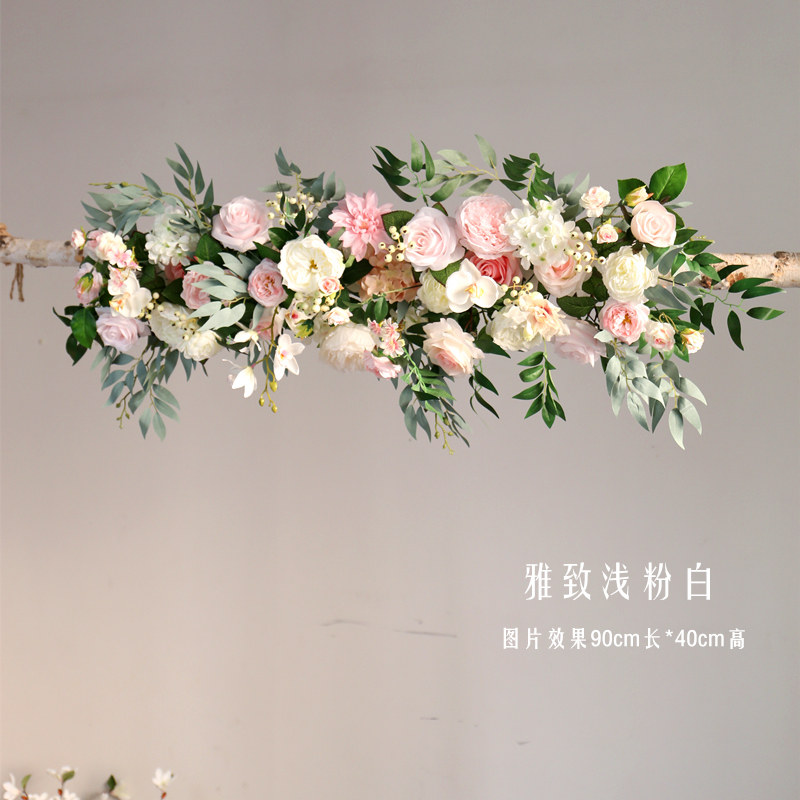 Wedding Sen Fair Flower Arch Triangle Flower Archives Flower Archives Hotel Wedding Stage Welcome Area Background Decoration Flowers