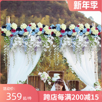 Simulation hanging flower Vine decoration wedding arch stage background wall hanging window hanging vine door lintel arrangement floral art