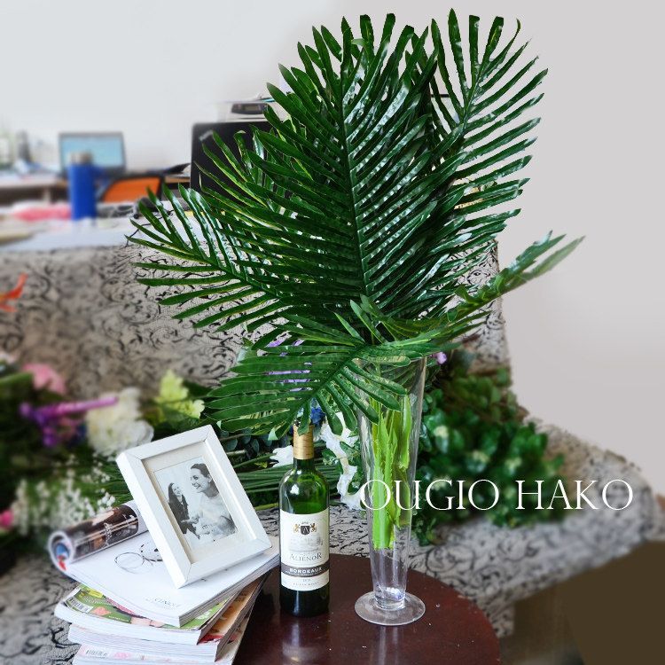 Emulated loose tail leaf coconut tree leaf decoration flower arrangement leaf over gum leaf scattered tailed sunflower leaves