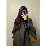 Демисезонное шерстяное пальто, длинная куртка, премиум класс, подходит для подростков, средней длины