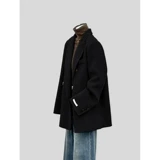 Демисезонное зимнее короткое шерстяное пальто, изысканный стиль, подходит для подростков