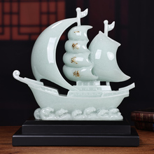 Home Decoration Three Year Old Shop Decoration Home Decoration Smooth sailing Sailboat Decoration Jewelry Zhaocai Living Room Office Wine Cabinet Product Store Opening Gift