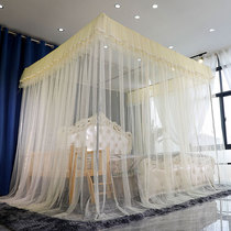 Customized floor-to-ceiling bold stainless steel size bed stitching custom enlarged and widened tatami kang bed fully surrounded by mosquito nets