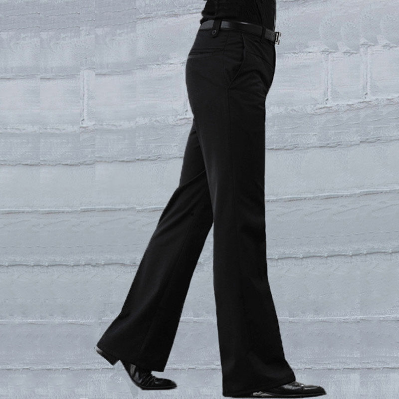 Summer men's horn pants male casual wide pants with a slight horn Western pants male straight cylinder loose pituitary pants