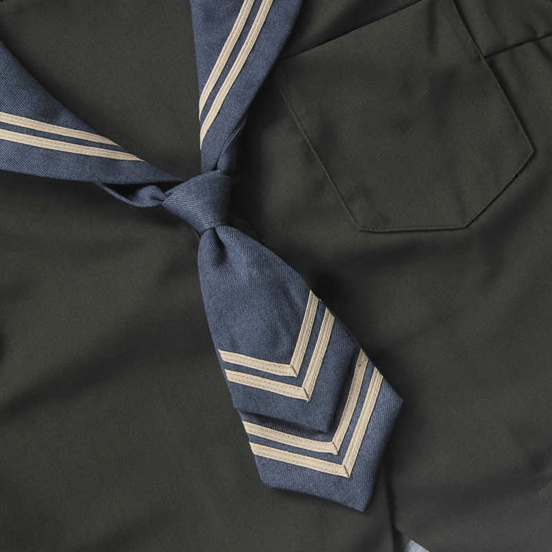 【梗豆物语】kyouko JK制服 纯手工自制免打深灰色金二本双层领带