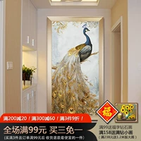 Cross -STITCH Вышивка 2020 Новая большая гостиная вертикальная версия богатых павлина простая и современная ци 2021