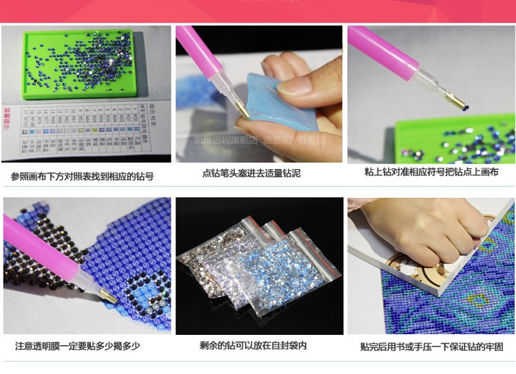 2019 viên kim cương mới sơn phòng khách đầy thêu kim cương nhỏ hoa cổ tích đáng yêu điểm cô gái gắn bó khâu miếng nhỏ của khoan ngói - Công cụ & phụ kiện Cross-stitch kéo bấm chỉ