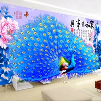 2018 viên kim cương mới sơn phòng khách đầy kim cương gia đình Harmony peacock điểm dán gạch khâu thêu 2019 - Công cụ & phụ kiện Cross-stitch tranh theu chu thap