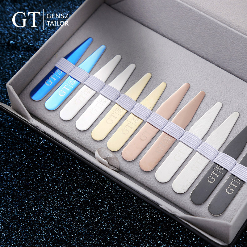 Gt Shencheng 6 Pairs of Ten Pairs of Stainless Steel Collar Stays, Shirt Collar Stays, Shirt Collar Inserts, Flexible Collar Stays, Bamboo Collar Stays