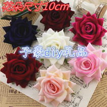 DIY simulation process flannel rose bride flower head wedding decoration flower silk flower corsage arch flower decoration