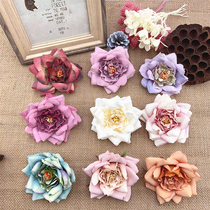 European-style simulation peony fake flower material bride wrist flower stick flower accessories shoe flower decoration New Wild