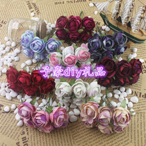 Simulation rose bud new jewelry bride headwear flower accessories diy Garland material fake flower