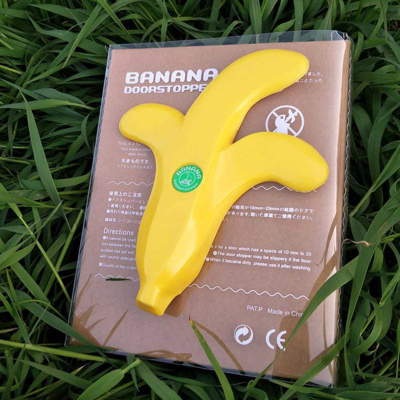Banana door block creative door block silicone door block door block door block free of punch hole