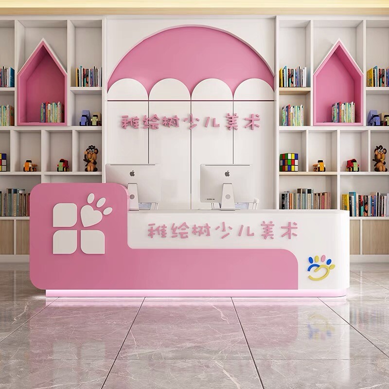 New baking lacquered children's mouth to train pre-kindergarten table reception Early teaching art center Alien collection of silver bar