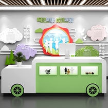 Online Red Creativity Small Car Styling Cashier Desk Art Kindergarten Early Education Front Entrance To Training Childrens Clothing Store