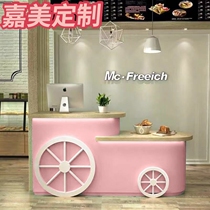 Environmental protection baking lacquer training institute Early teaching kindergarten front desk reception desk creative car styling collection silver desk bar table