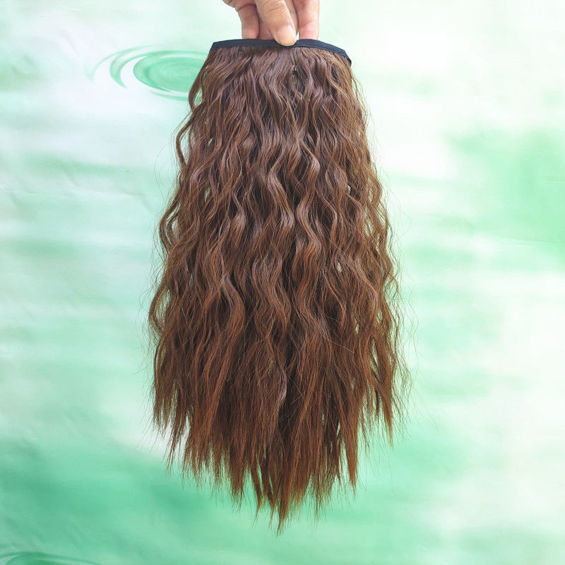 Ponytail Wig for Women, Small Curly Wavy Ponytail, Fluffy and Natural, Tie-On Style, Corn Perm, Fireworks Perm, Water Wave Ponytail