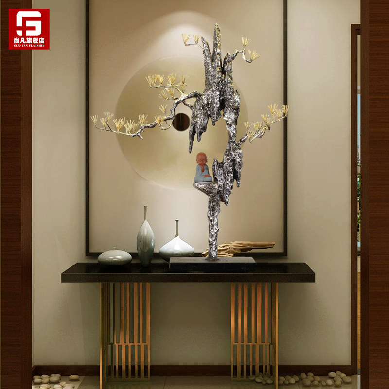 New Chinese wrought iron crafts Yingkongzai ornaments creative porch Zen decorations home art furnishings