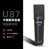U87 Big Zhenfilm Capacitive Microphone Recording Shed Device Live Video Shake Sound K Song Microphone HZMC