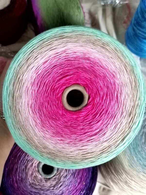1500g Sticky Cotton Cake Thread Rainbow Blanket Thread 1.5kg Pack No. 3 Lace Waffle Blanket Thread