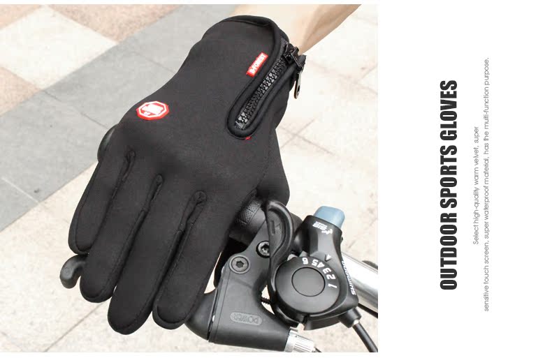 Ngoài trời găng tay ấm áp mùa đông lạnh windproof trượt tuyết chạy người đàn ông và phụ nữ cưỡi xe máy full finger găng tay găng tay phượt