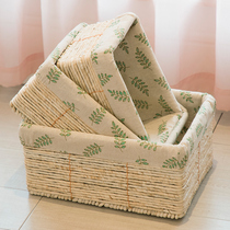 Storage basket rattan dirty clothes storage basket golden willow home desktop cosmetic box underwear toy finishing box weaving