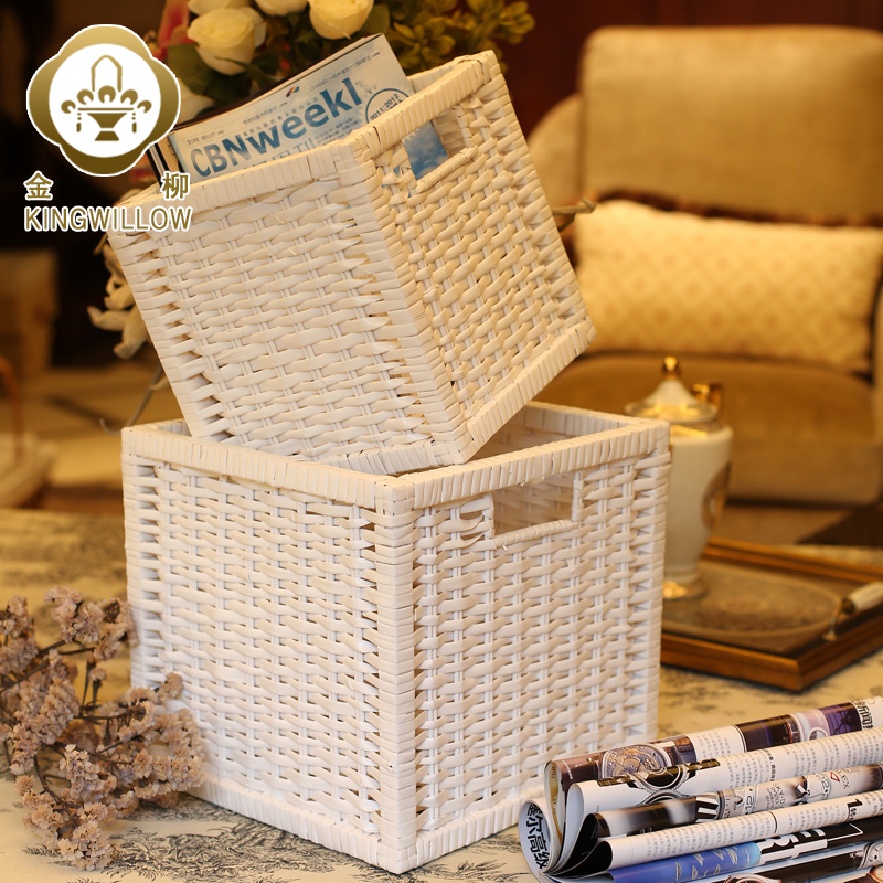 Golden Willow Welded Uncovered Snack Bag Storage Box Snacks Liner Cover Clothing Basket