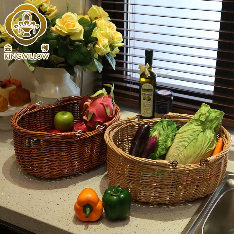 Golden Willow compiles a basket of picnic baskets with a basket of fruit baskets with a Tie-made pastoral non-bamboo basket