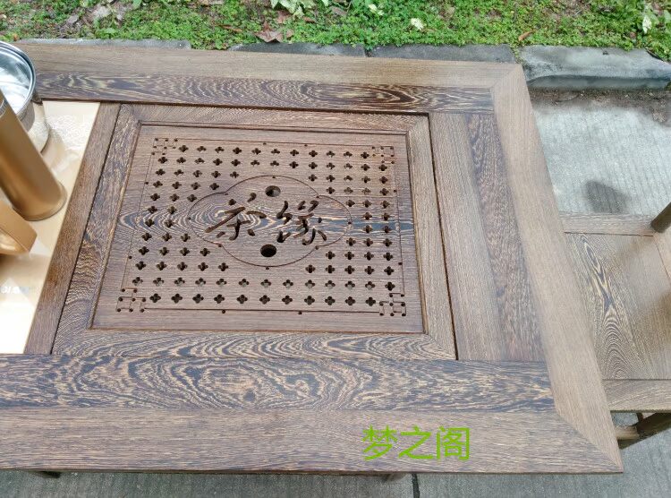 Gỗ gụ nội thất gỗ rắn Kung Fu bàn trà cánh gà gỗ lớn tinh tế bàn trà căn hộ nhỏ ban công bàn cà phê tủ trà - Bàn trà bộ bàn ghế gỗ phòng khách nhỏ giá rẻ