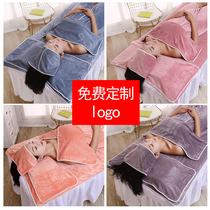 Beauty salon towel five-piece set of headscarf thickened absorbent without hair skin management shop bath towel bed Towel logo