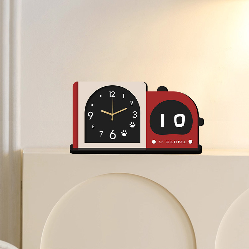 2025 New Simple Desk Clock Living Room Clock Creative Clock Desktop Clock Home Light Luxury High-End Clock