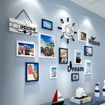 Modern living room photo frame hanging wall combination wash photo made into photo frame bedroom creative diy frame frame free of punch