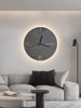 Cream-Style Moon-Themed Living Room Wall Clock 2024 New Creative Wall-Mounted Clock for Home, Dining Room, No-Drill Silent Clock