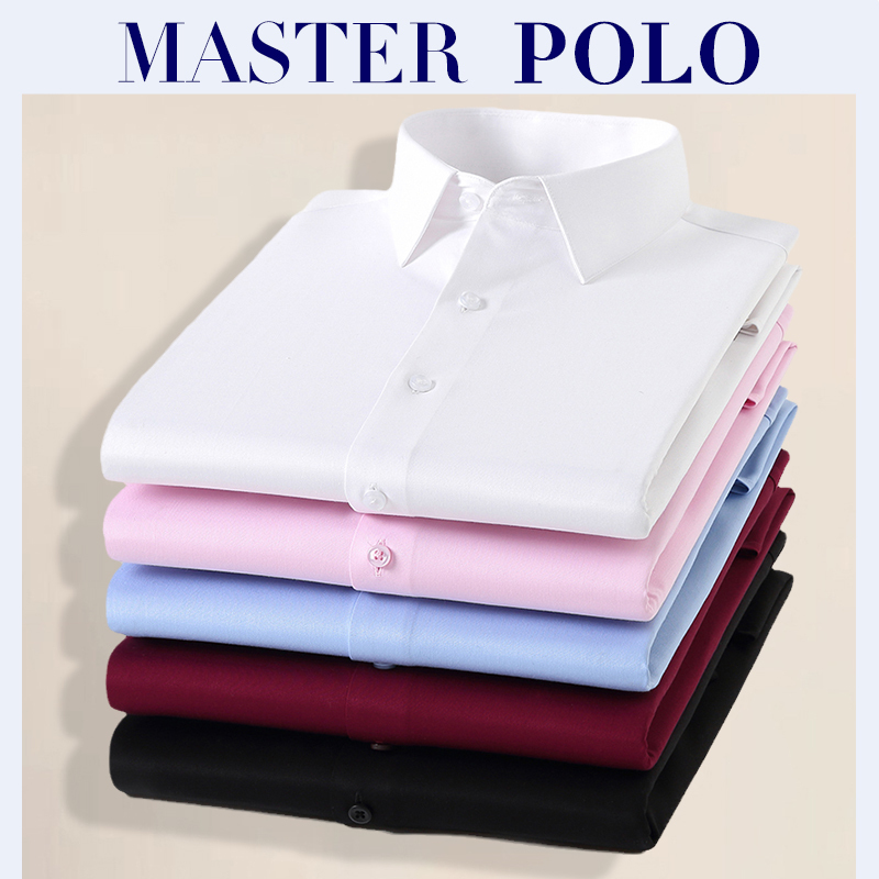 American Paul White Long-Sleeved Shirt Men's Professional Formal Wear Business Casual Non-Iron Shirt Brand Clothing Shirt