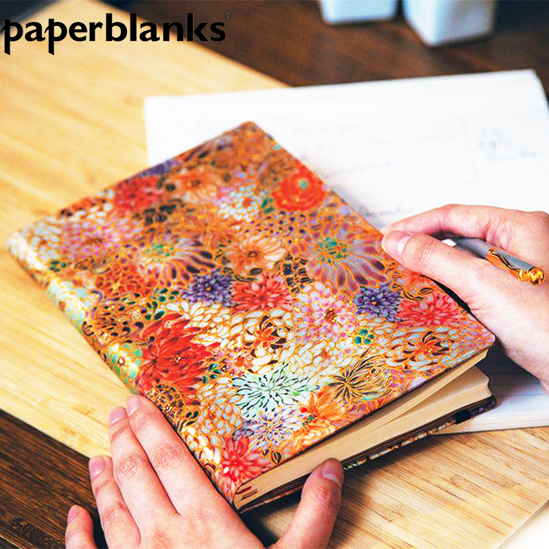 Paperblanks hand-drawn Japanese paperblanks label pencil notebook retro hard copy handbook student notebook