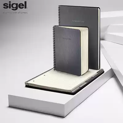 German imported sigel Coil version simple black hard seal can tear A4 notebook stationery A5 large