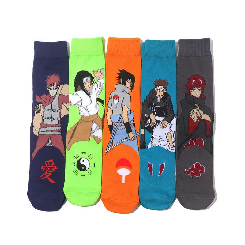 Spring and Autumn Naruto-Themed Mid-Tube Socks for Winter, Suitable for Men, Women, Older Children, European and American College Students, Anime, Adult Cartoons, Hip-Hop Spring and Autumn Naruto-Themed Mid-Tube Socks for Winter, Suitable for Men, Women, Older Children, European and American College Students, Anime, Adult Cartoons, Hip-Hop