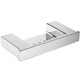 Artiqua304 Stainless Steel Soap Dish Glass Single Dish with Stand Soap Holder Bathroom Accessory Glossy