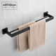 Artiqua Towel Bar Single Rod 304 Stainless Steel Double Rod Towel Rack Black Bathroom Accessory