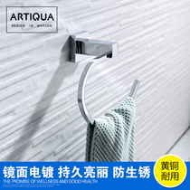 German ARTIQUA all copper square towel ring high grade towel rack towel hanging bath towel rack boutique bathroom pendant