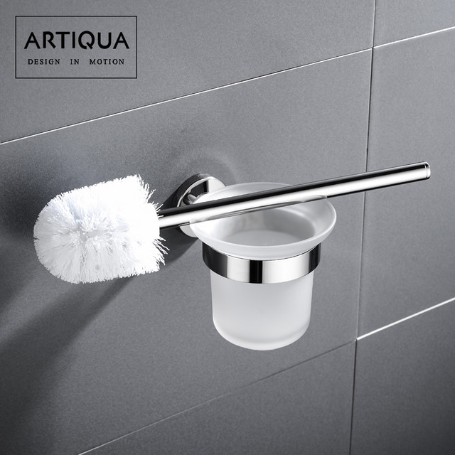 Artiqua Toilet Brush Toilet Cup 304 Stainless Steel Toilet Brush Holder Glossy Toilet Cup Holder Bathroom Accessory