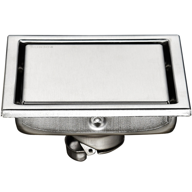 Artiqua Bathroom Shower Room Bathroom Thickeneded 304 Stainless Steel Deodorant Floor Drain Square Invisible Floor Drain