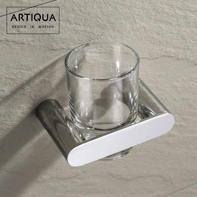 Artiqua 304 Stainless Steel Glossy Toothbrush Cup Holder Mouthwash Cup Bathroom Hardware Accessories