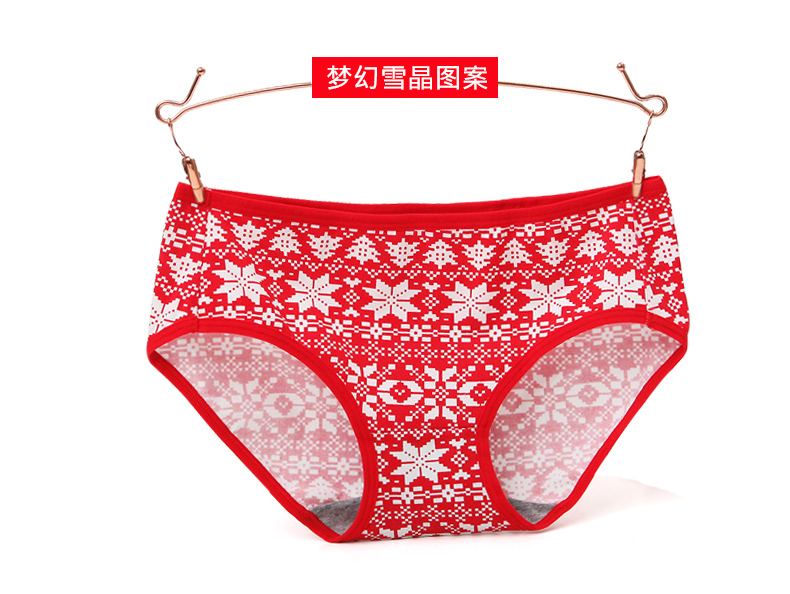 Đồ lót nữ ở Nam Cực eo của phụ nữ 100% cotton tập tin lớn màu đỏ năm nay hộp quà tặng đồ lót cotton năm - Bộ quà tặng quần sịp nam