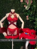 New Years New Nightclub Bar Dj Female Singer Guest Dance Team Gogo Sexy Red Bikini Act Out