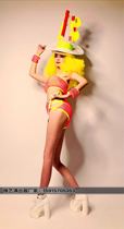 Nightclub bar female singer dance team female djgogo string net clothing strap bikini performance clothing
