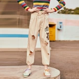 Осенние белые джинсы, трендовые штаны, 2020, в корейском стиле, по фигуре