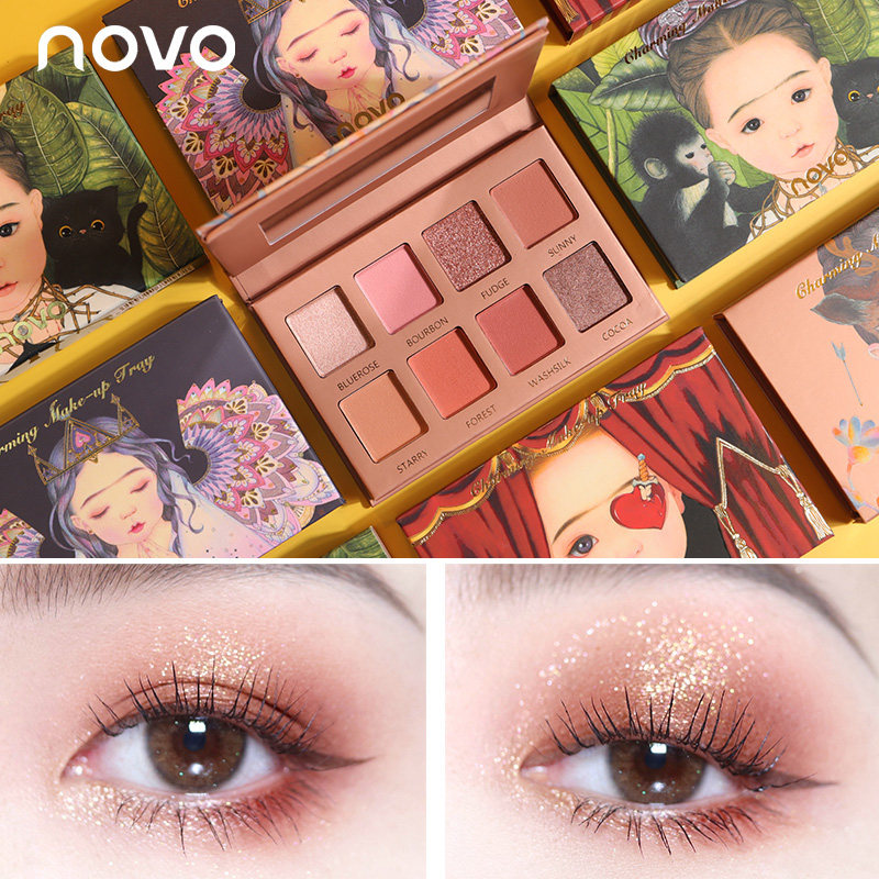 New Eye Shadow Pink Earth Color Pearls Waterproof Eye Shadow Disk Small Discs of Superfire Portable Affordable Small students